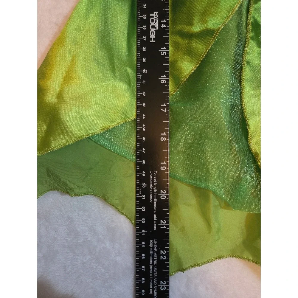 290 Disney Tinker Bell Costume Kids Small 4-6 Green Excellent Fairy Dress Up